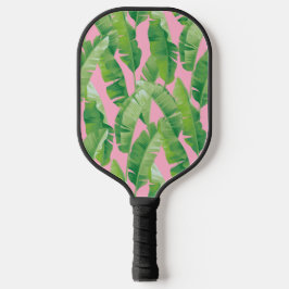 Roze Bananenbladeren Pickleball Paddle