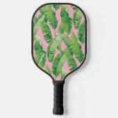 Roze Bananenbladeren Pickleball Paddle (Achterkant)