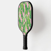 Roze Bananenbladeren Pickleball Paddle (Links)