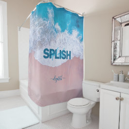 Roze band Bermuda Shower Curtain Douchegordijn