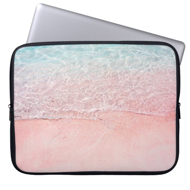 Roze band en plashgolf laptop sleeve (Voorkant)