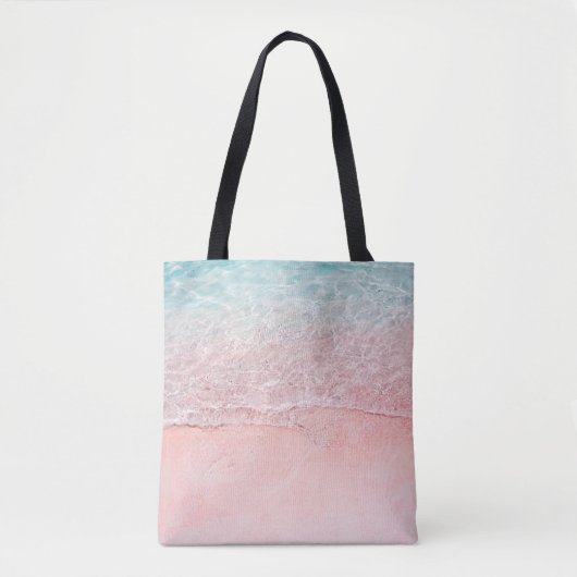 Roze band en plashgolf tote bag (Voorkant)