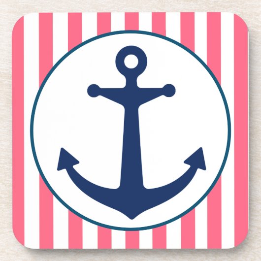 Roze band en zeemanker bier onderzetter (Voorkant)