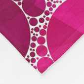 Roze band fleece deken (Hoek)