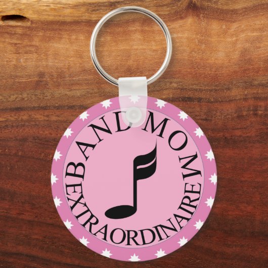 Roze band mam sleutelhanger (Voorkant)