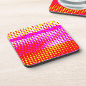 Roze band patroon bier onderzetter (Linkerzijde)