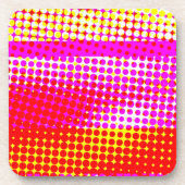 Roze band patroon bier onderzetter (Voorkant)