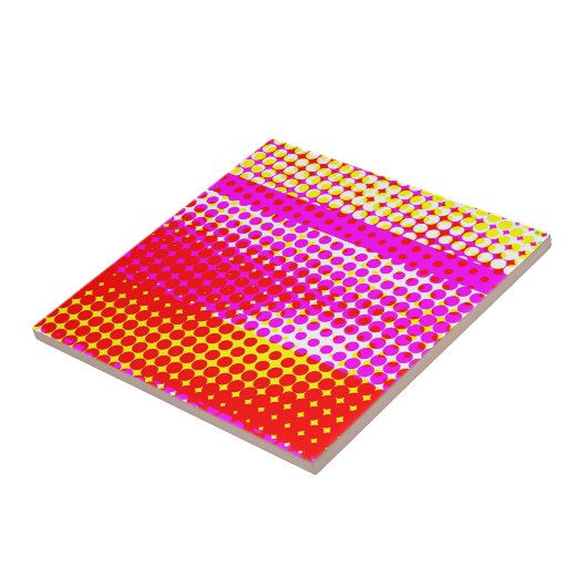 Roze band patroon tegeltje (Zijkant)