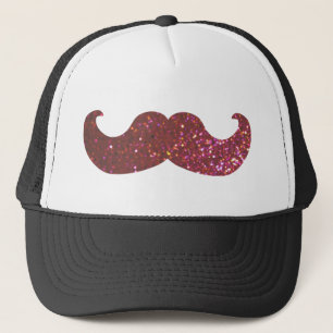 Roze band snor (Faux Glitter Graphic) Trucker Pet