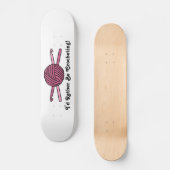 Roze band van garen en haakhaken persoonlijk skateboard (Voorkant)