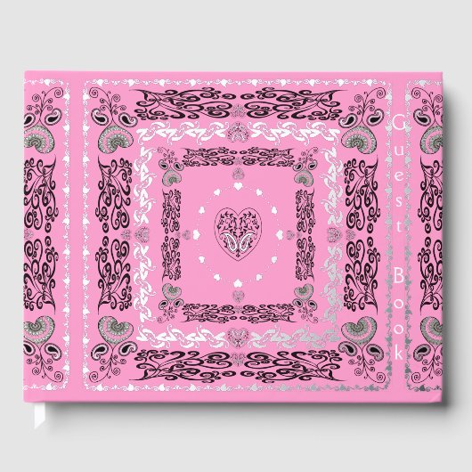 Roze Bandana Gastenboek (Voorkant)