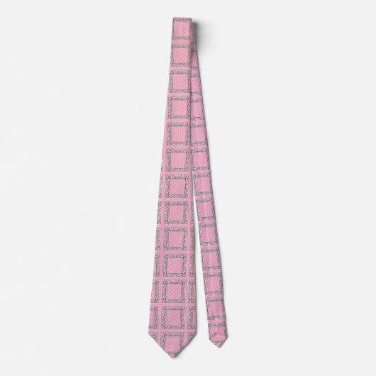 Roze Bandana Print Stropdas (Voorkant)
