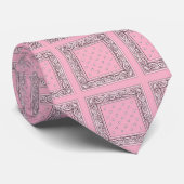 Roze Bandana Print Stropdas (Opgerold)