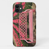 Roze bank met roze tulpen Case-Mate iPhone case (Achterkant)