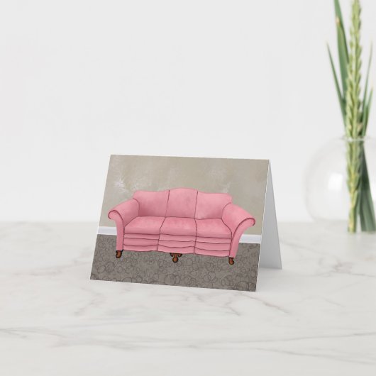 Roze bank notitiekaartje (Voorkant)