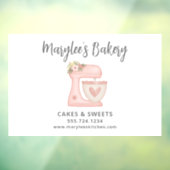 Roze bankbakkerij Chef Business Window Cling Raamsticker (Vel 3)