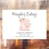 Roze bankbakkerij Chef Business Window Cling Raamsticker (Vel 2)