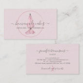 Roze banketbakkersgebak Logo Chef Bakkerij Visitekaartje (Voorkant / Achterkant)