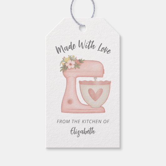 Roze bankmixer gemaakt met Labels met liefdescadea Cadeaulabel (Voorkant)