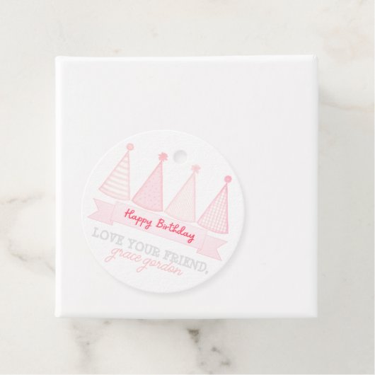 Roze banner Pet - Label voor Birthday banner (In situ)