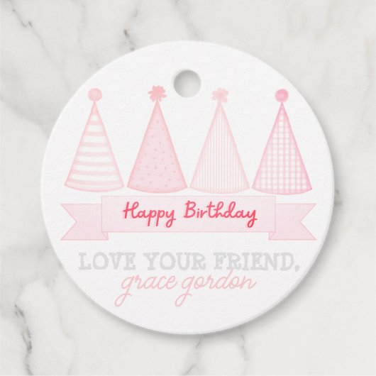 Roze banner Pet - Label voor Birthday banner (Voorkant)