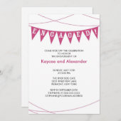 Roze banner Verloving Kaart (Voorkant / Achterkant)