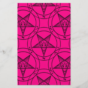 roze baphomet briefpapier