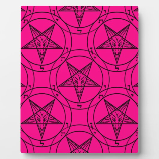 roze baphomet fotoplaat (Voorkant)