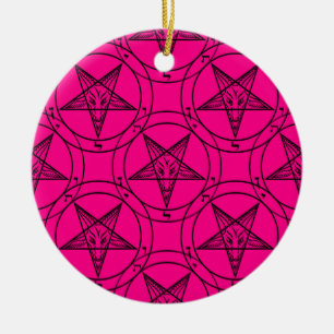 roze baphomet keramisch ornament