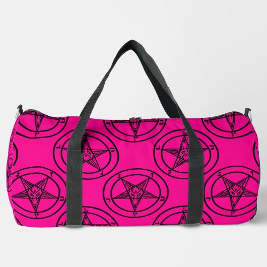 roze baphomet pentagram halloween plunjezak (Voorkant)