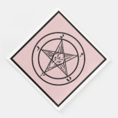 Roze Baphomet Pentagram Satanic Dinner servet (Hoek)