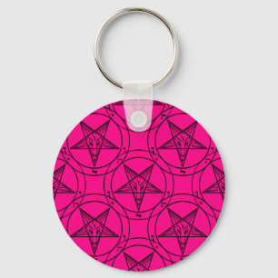 roze baphomet sleutelhanger
