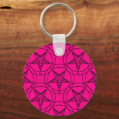 roze baphomet sleutelhanger (Voorkant)