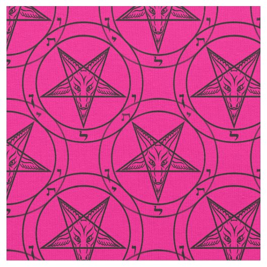 roze baphometstof stof (Close Up)