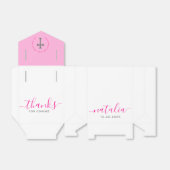 Roze baptisme Christening Naming Cross Bedankdoosjes (Uitgevouwen)