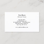 Roze Barbell Fitness Personal Trainer Business B Visitekaartje (Achterkant)