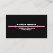 Roze Barbell Fitness Personal Trainer Business B Visitekaartje (Voorkant)