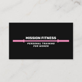 Roze Barbell Fitness Personal Trainer Business B Visitekaartje