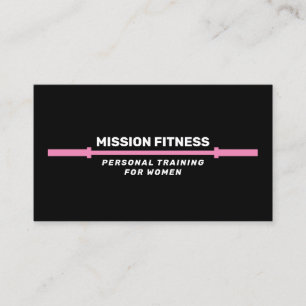 Roze Barbell Fitness Personal Trainer Business B Visitekaartje