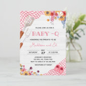 Roze Barbeque Baby Shower Kaart (Staand voorkant)