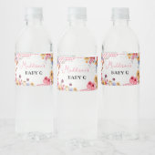 Roze Barbeque Baby Shower Waterfles Etiket (Flessen)