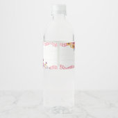 Roze Barbeque Baby Shower Waterfles Etiket (Achterkant)