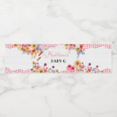 Roze Barbeque Baby Shower Waterfles Etiket (Enkel label)
