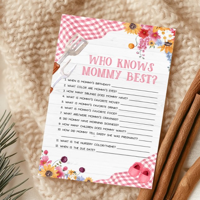 Roze Barbeque Shower Wie Kent Mama Het Best Spel (Girl Baby-Q Baby Shower Who Knows Mommy Best Game)