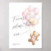 Roze Barly Wacht, Schattige Baby meisje Douche gun Poster (Voorkant)