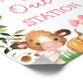 Roze Barn Birthday Party Sig Poster (Hoek)