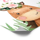 Roze Barn Florence Farm Animals Birthday Welkom Po Poster (Hoek)