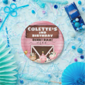 Roze Barn Oink Baa Moo Farm Animals Papieren Bordje (Feest)