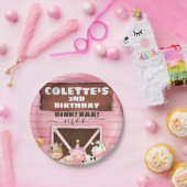 Roze Barn Oink Baa Moo Farm Animals Papieren Bordje (Feest)