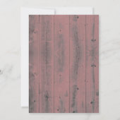 Roze Barn Wedding Kaart (Achterkant)
